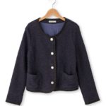 ニットツイードジャケット/ネイビー(093)