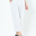 ピンストライプワイドパンツ/オフホワイト