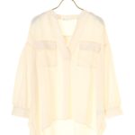・スキッパー袖ボリュームシャツ/オフホワイト